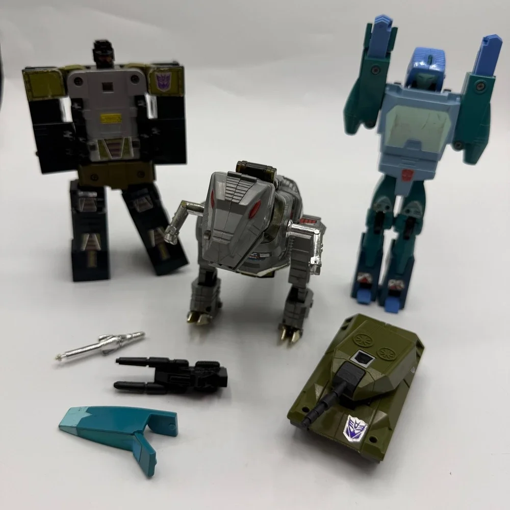 Vtg 1986 Transformers G1 Lot Onslaught Blurr Trypticon Grimlock Parts Takara